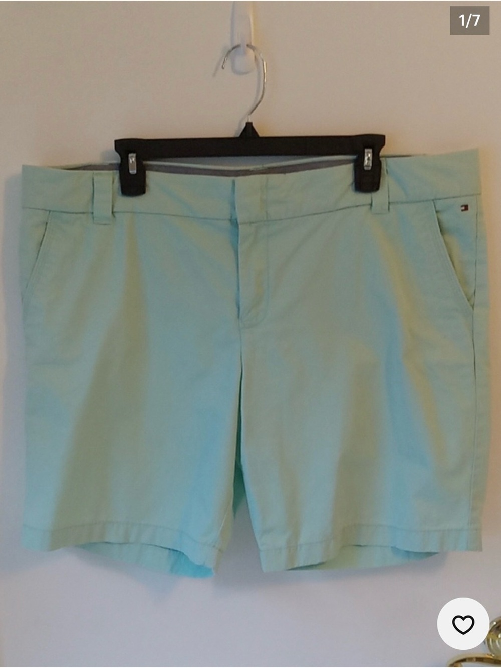 Tommy Hilfiger Mint Green Women's Cotton Bermuda Shorts